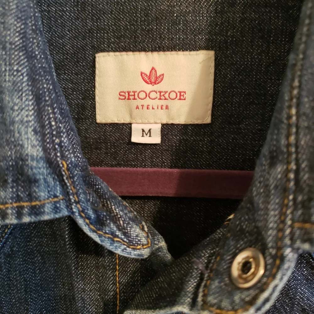 Shockoe Atelier M Japanese Denim Selvedge Western Pearl Snap Shirt Easy Co. - Picture 2 of 13